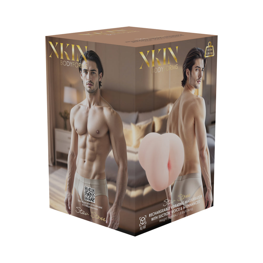 SHOTS - XKIN BODY-FORMS STAV STONE ASS VIBRATION + SUCTION + VOICE MASTURBATOR