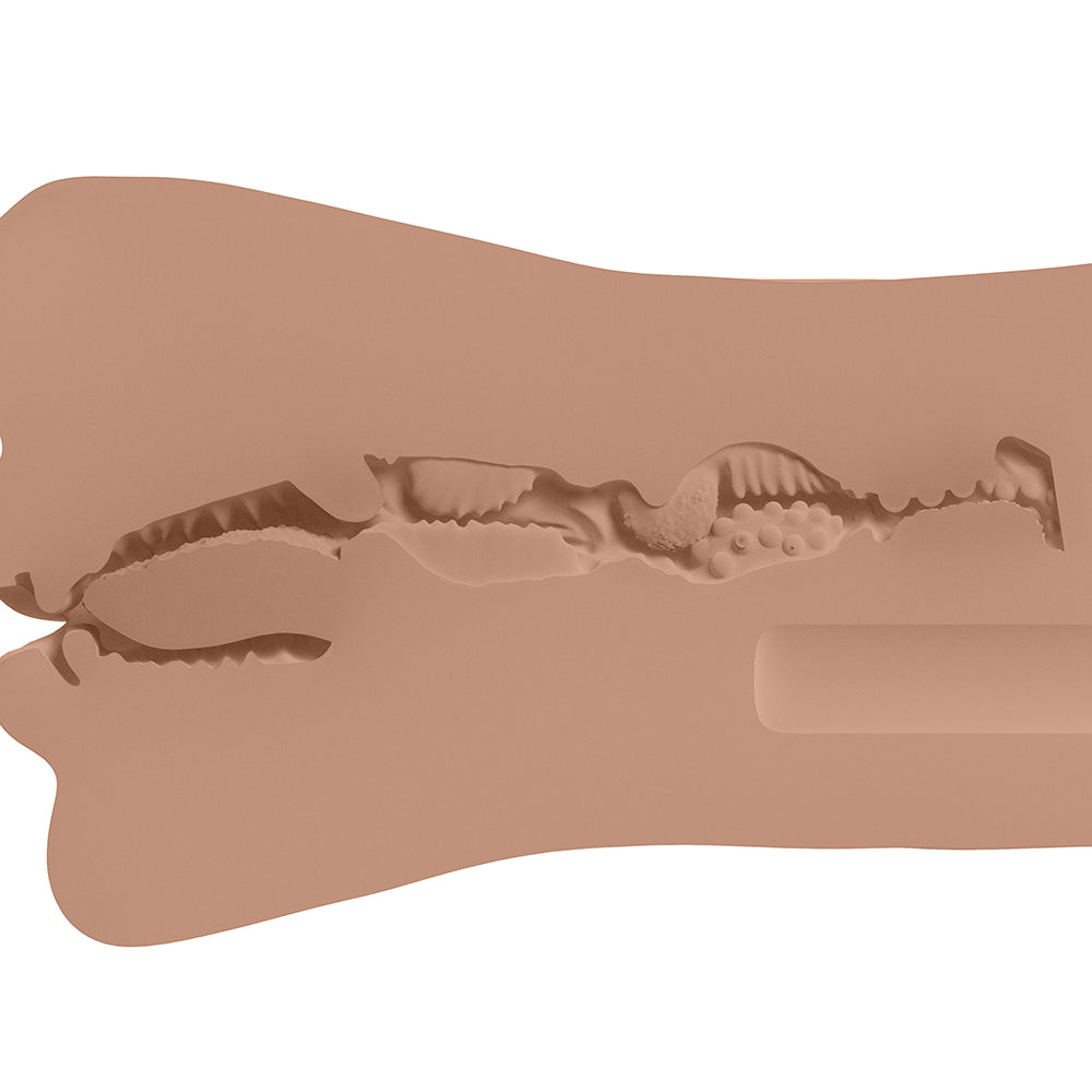 SHOTS - XKIN CRINSOM HEX MOUTH MASTURBATOR WITH VIBRATING BULLET
