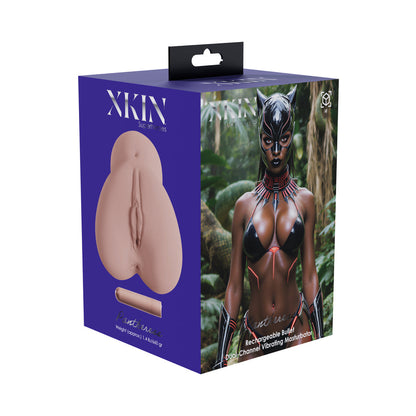 SHOTS - XKIN PANTHERESS DUAL CHANNEL MASTURBATOR WITH VIBRATING BULLET