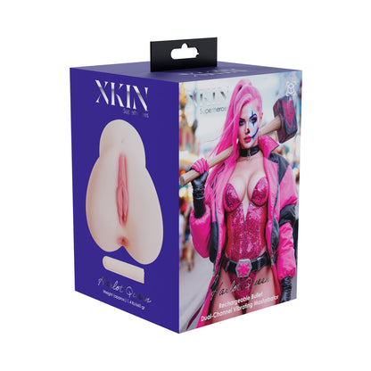 SHOTS - XKIN HARLOT QUEEN DUAL CHANNEL MASTURBATOR WITH VIBRATING BULLET