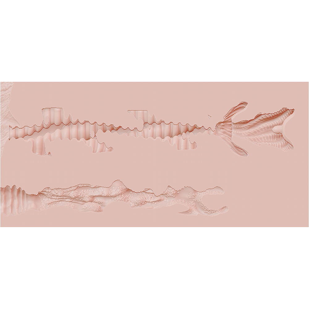SHOTS - XKIN SERPENTIA DUAL CHANNEL MASTURBATOR WITH VIBRATING BULLET