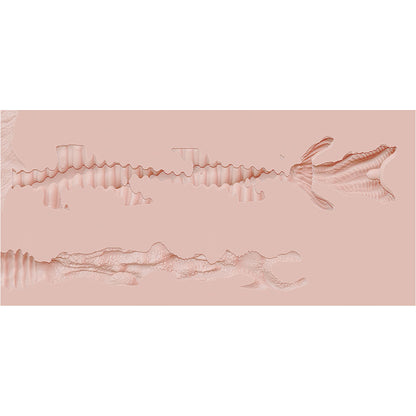 SHOTS - XKIN SERPENTIA DUAL CHANNEL MASTURBATOR WITH VIBRATING BULLET
