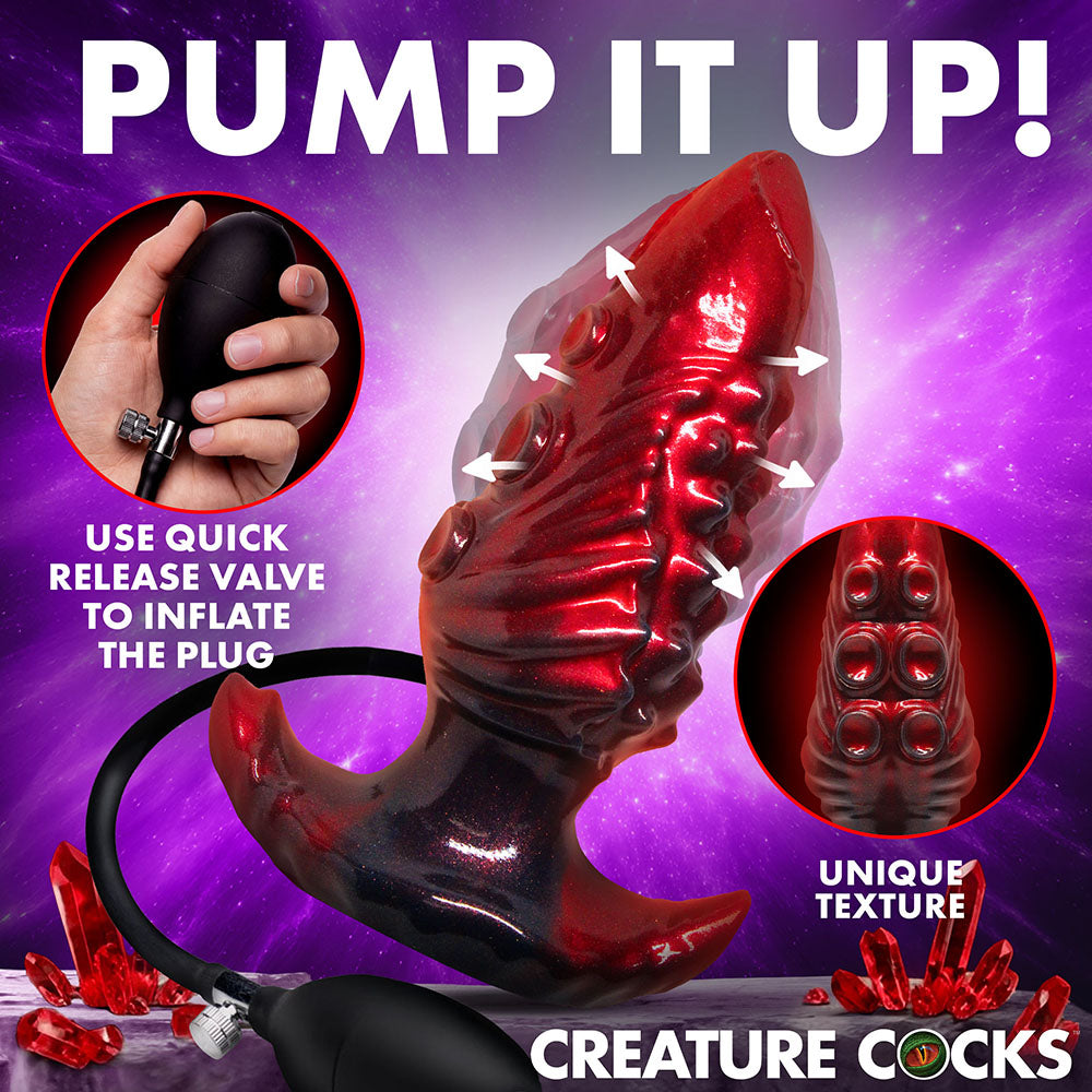 XR BRANDS - CREATURE COCKS TENTACLE INFLATABLE SILICONE ANAL PLUG LARGE