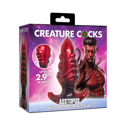 XR BRANDS - CREATURE COCKS TENTACLE INFLATABLE SILICONE ANAL PLUG MEDIUM
