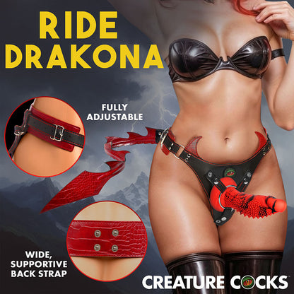 XR BRANDS - CREATURE COCKS DRAGON TAIL STRAP-ON HARNESS