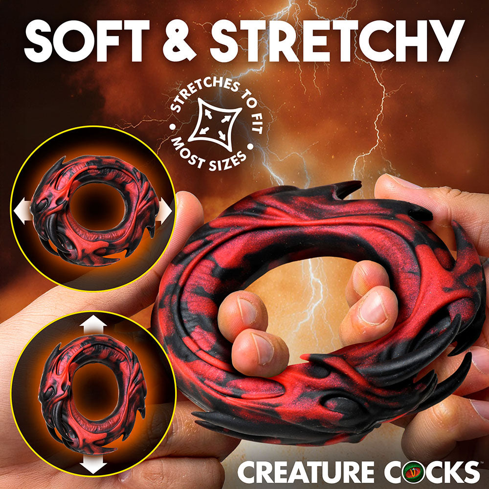 XR BRANDS - CREATURE COCKS HELL FANG SILICONE COCK RING