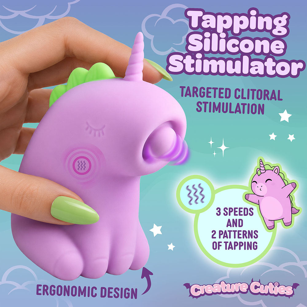 XR BRANDS - CREATURE CUTIES TAPPING SILICONE UNICORN STIMULATOR
