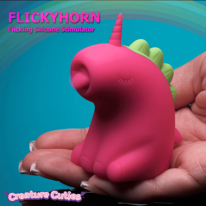 XR BRANDS - CREATURE CUTIES FLICKING SILICONE UNICORN STIMULATOR