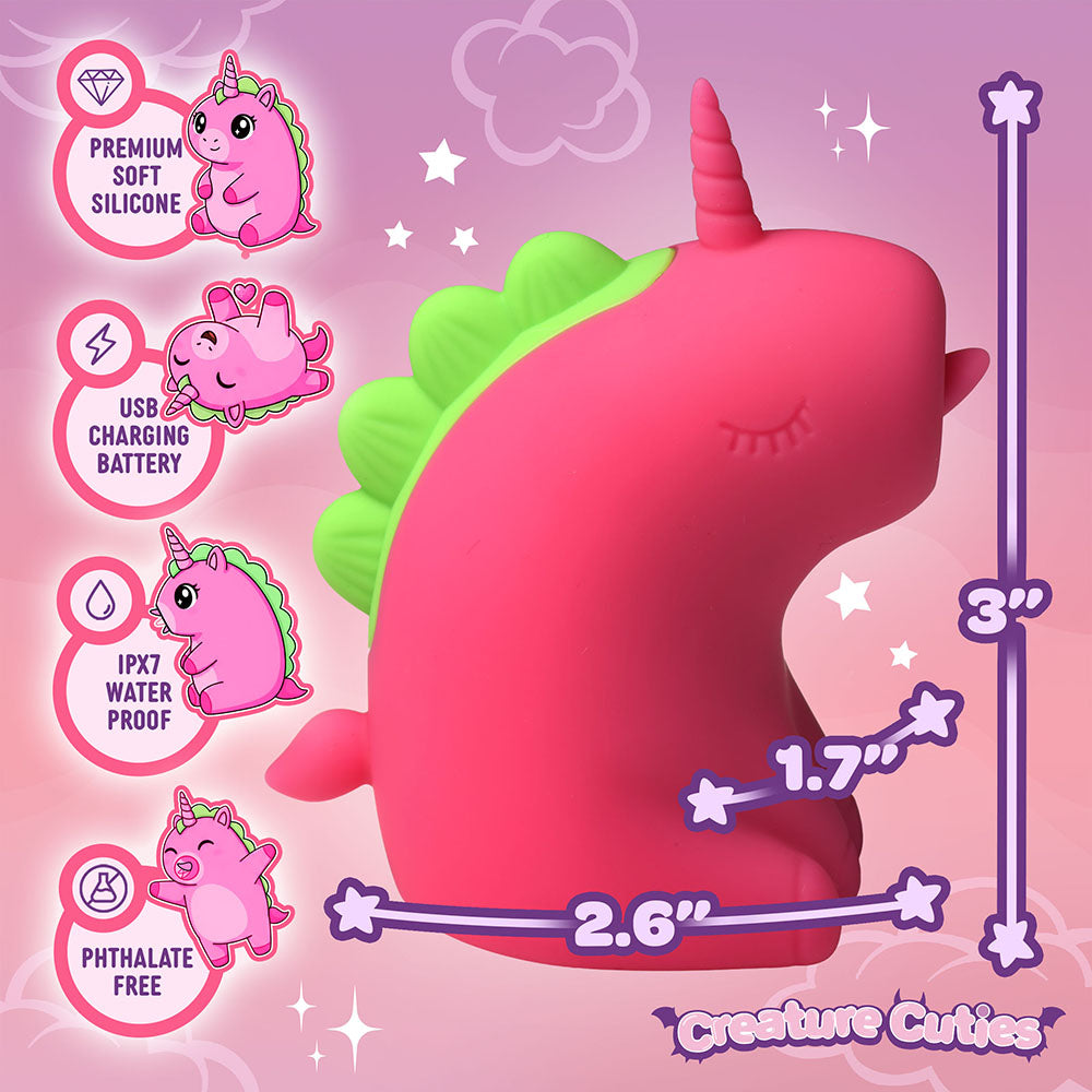 XR BRANDS - CREATURE CUTIES FLICKING SILICONE UNICORN STIMULATOR