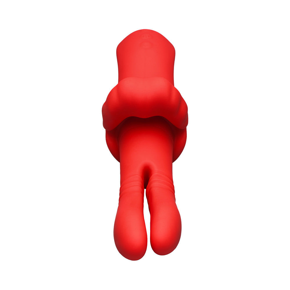 XR BRANDS - LICKGASM DOUBLE THRUSTING SILICONE VIBRATOR