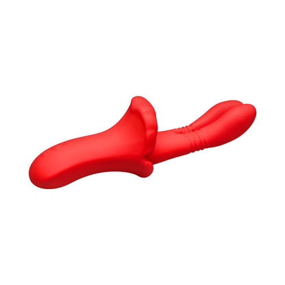 XR BRANDS - LICKGASM DOUBLE THRUSTING SILICONE VIBRATOR