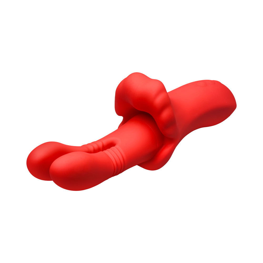 XR BRANDS - LICKGASM DOUBLE THRUSTING SILICONE VIBRATOR