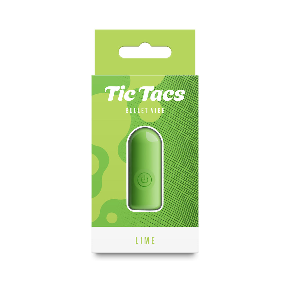NS NOVELTIES - VIBROMASSEUR BULLET EN SILICONE TIC TACS LIME VERT