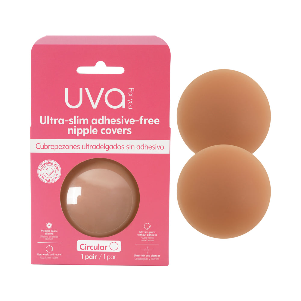 UVA - COCOA NON-ADHESIVE ROUND NIPPLE COVERS