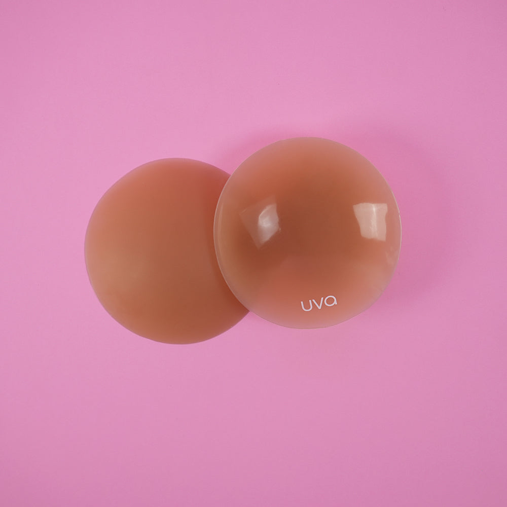 UVA - COCOA NON-ADHESIVE ROUND NIPPLE COVERS