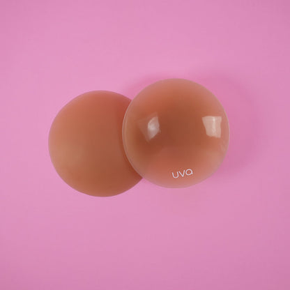 UVA - COCOA NON-ADHESIVE ROUND NIPPLE COVERS