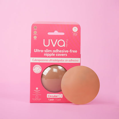 UVA - COCOA NON-ADHESIVE ROUND NIPPLE COVERS