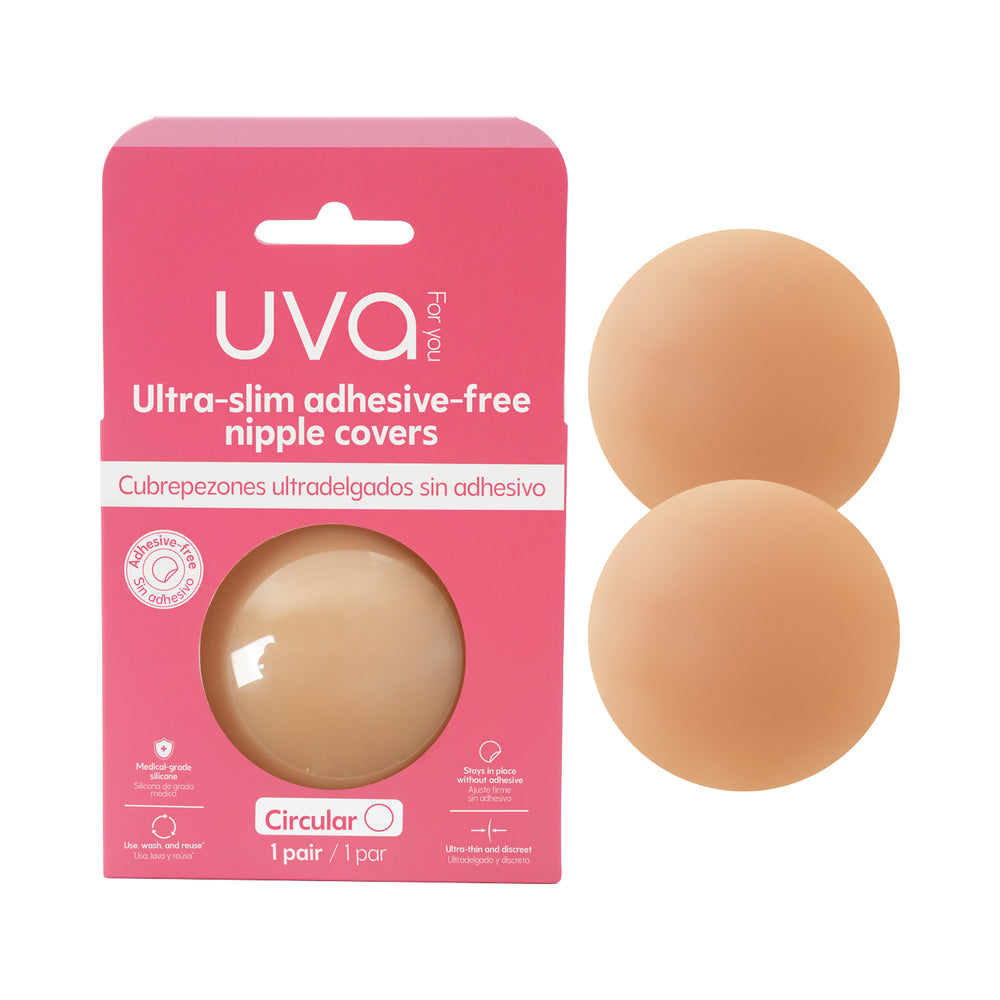 UVA - CARAMEL NON-ADHESIVE ROUND NIPPLE COVERS