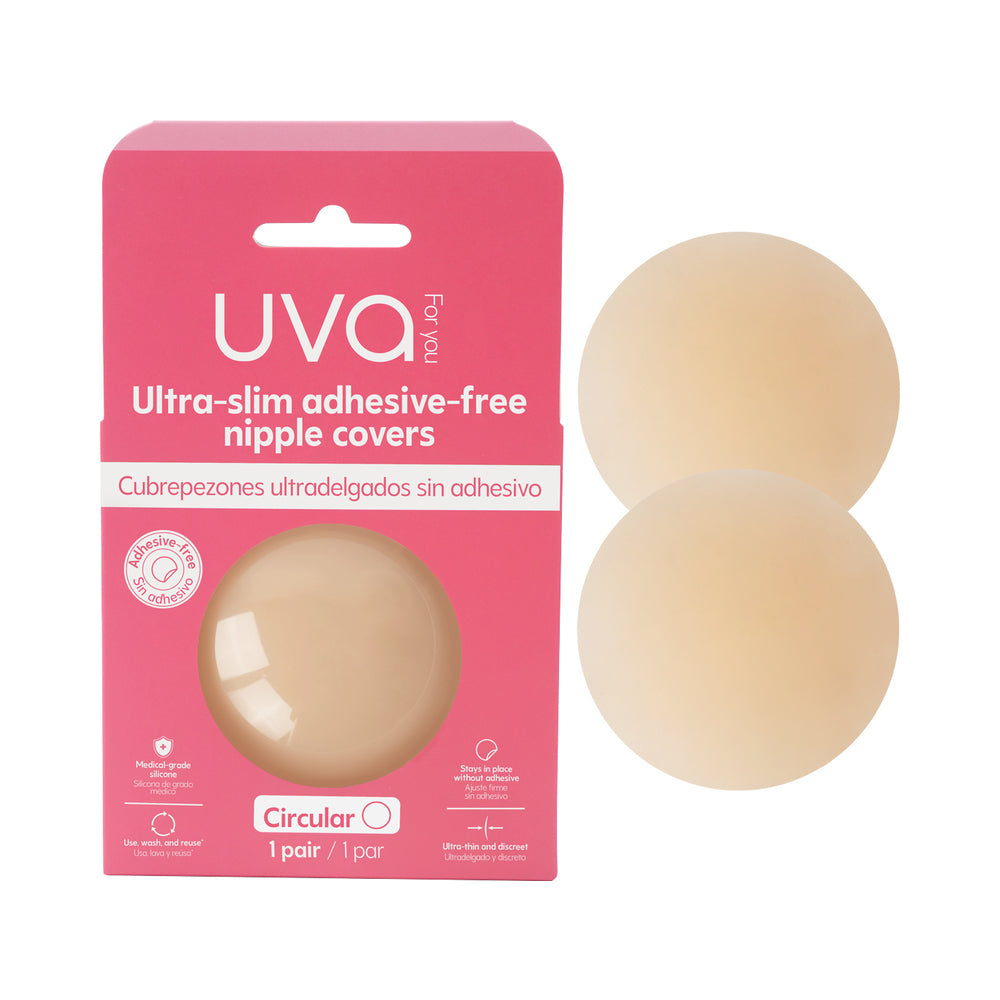 UVA - VANILLA NON-ADHESIVE ROUND NIPPLE COVERS