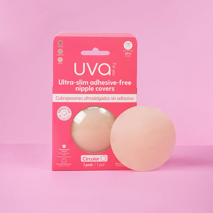 UVA - VANILLA NON-ADHESIVE ROUND NIPPLE COVERS