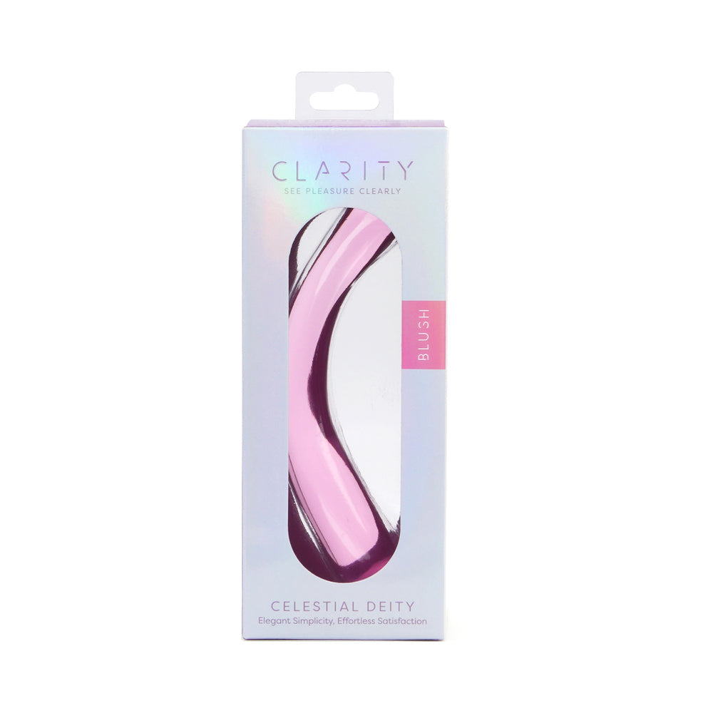 CREATIVE CONCEPTIONS - CLARITY CELESTIAL DEITY BLUSH GLASS DILDO