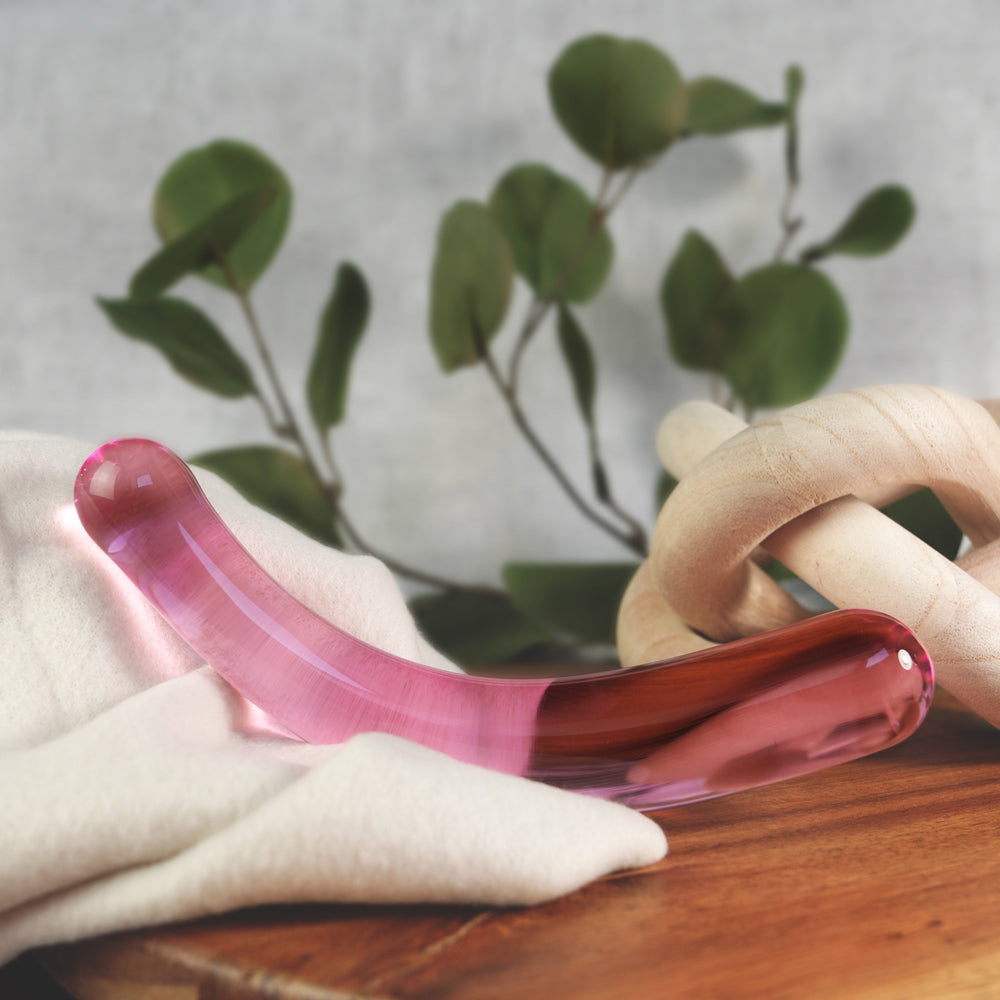 CREATIVE CONCEPTIONS - CLARITY CELESTIAL DEITY BLUSH GLASS DILDO