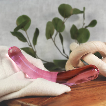 CREATIVE CONCEPTIONS - CLARITY CELESTIAL DEITY BLUSH GLASS DILDO
