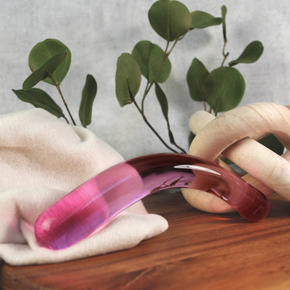 CREATIVE CONCEPTIONS - CLARITY CELESTIAL DEITY BLUSH GLASS DILDO