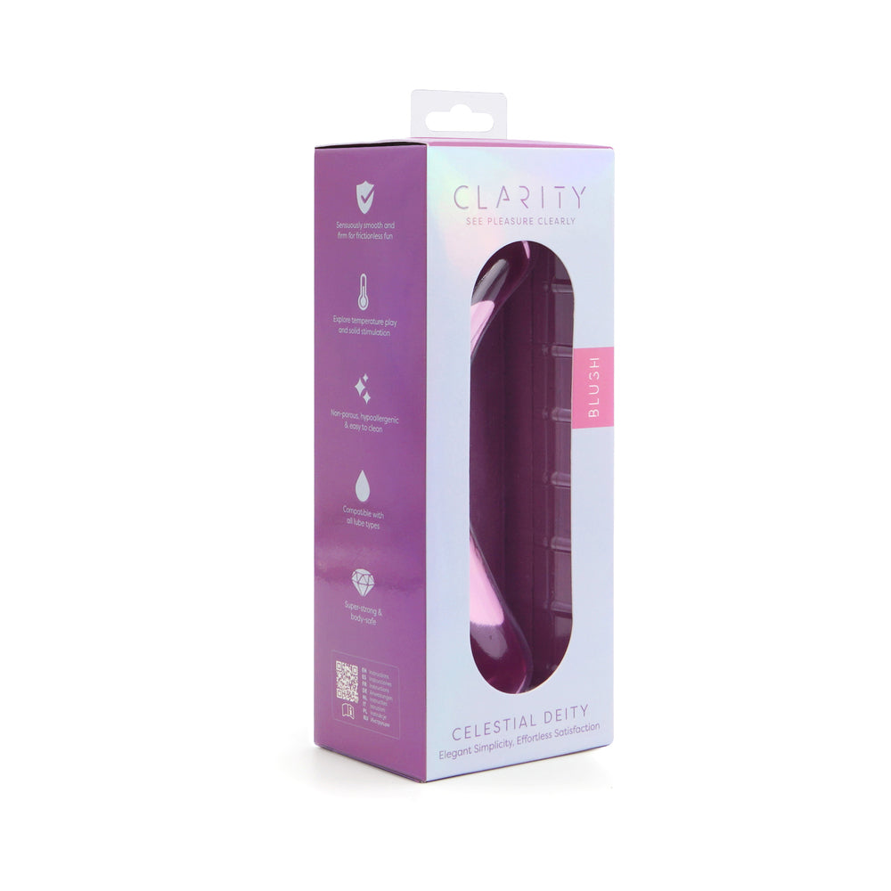 CREATIVE CONCEPTIONS - CLARITY CELESTIAL DEITY BLUSH GLASS DILDO