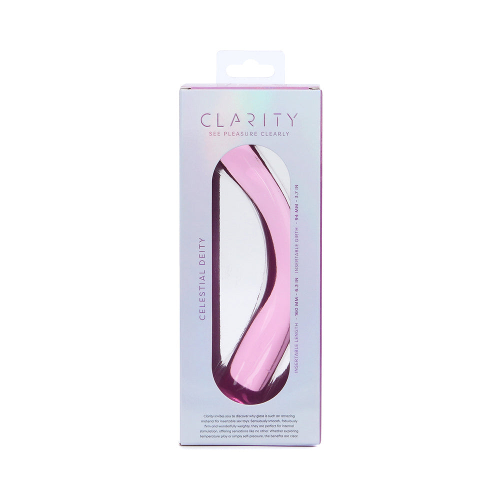 CREATIVE CONCEPTIONS - CLARITY CELESTIAL DEITY BLUSH GLASS DILDO