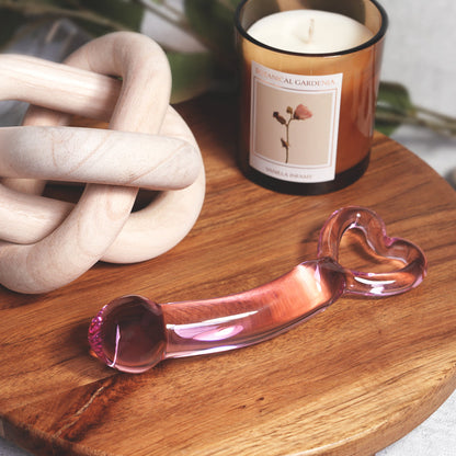 CREATIVE CONCEPTIONS - CLARITY HERA'S RADIANCE BLUSH GLASS DILDO