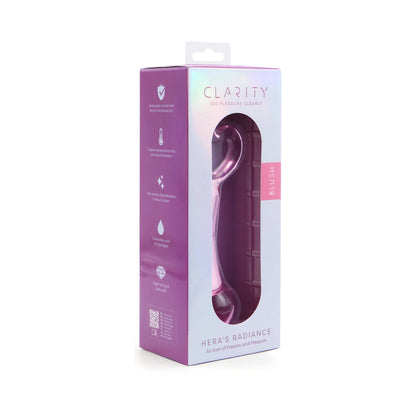 CREATIVE CONCEPTIONS - CLARITY HERA'S RADIANCE BLUSH GLASS DILDO