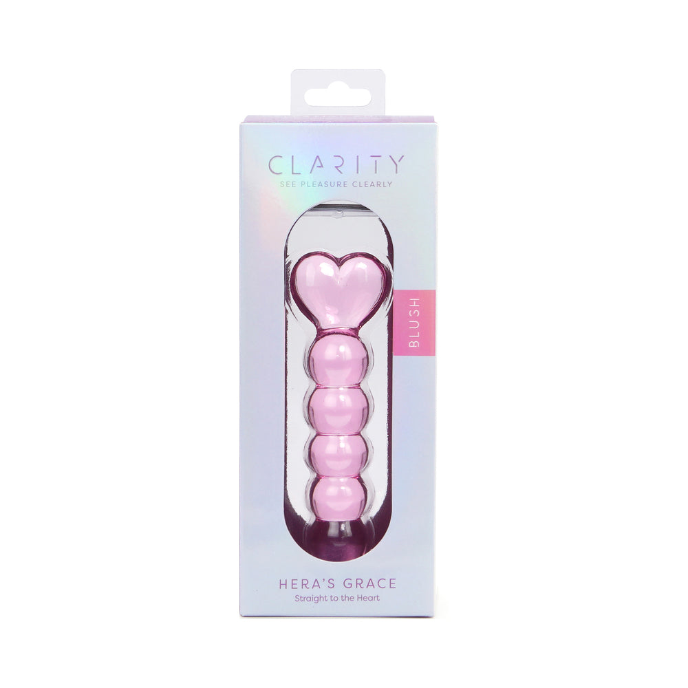 CREATIVE CONCEPTIONS - CLARITY HERA'S GRACE BLUSH GLASS DILDO