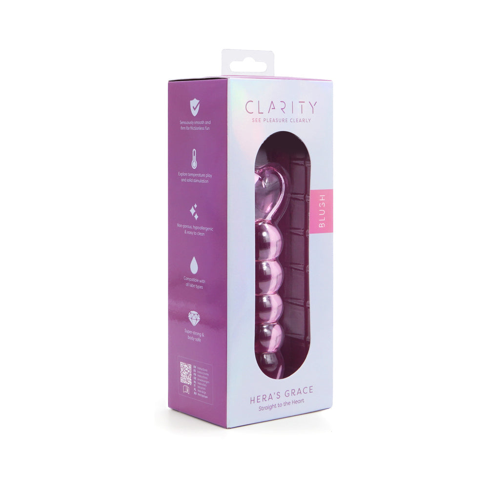 CREATIVE CONCEPTIONS - CLARITY HERA'S GRACE BLUSH GLASS DILDO