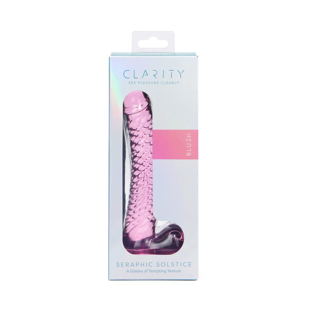 CREATIVE CONCEPTIONS - CLARITY SERAPHIC SOLSTICE BLUSH GLASS DILDO