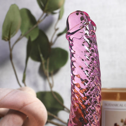 CREATIVE CONCEPTIONS - CLARITY SERAPHIC SOLSTICE BLUSH GLASS DILDO