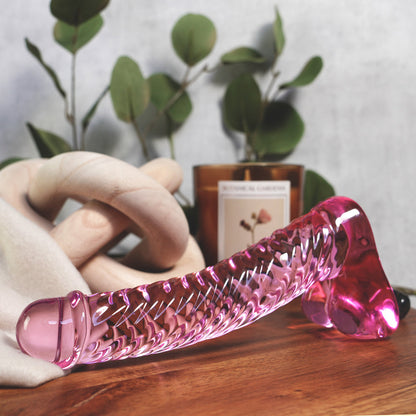 CREATIVE CONCEPTIONS - CLARITY SERAPHIC SOLSTICE BLUSH GLASS DILDO