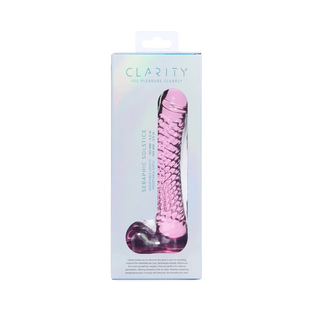 CREATIVE CONCEPTIONS - CLARITY SERAPHIC SOLSTICE BLUSH GLASS DILDO