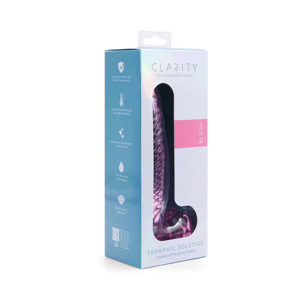 CREATIVE CONCEPTIONS - CLARITY SERAPHIC SOLSTICE BLUSH GLASS DILDO