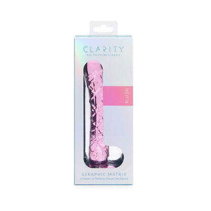 CREATIVE CONCEPTIONS - CLARITY SERAPHIC MATRIX BLUSH GLASS DILDO
