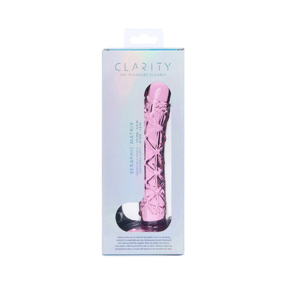 CREATIVE CONCEPTIONS - CLARITY SERAPHIC MATRIX BLUSH GLASS DILDO