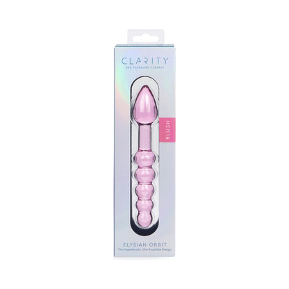 CREATIVE CONCEPTIONS - CLARITY ELYSIAN ORBIT BLUSH GLASS DILDO