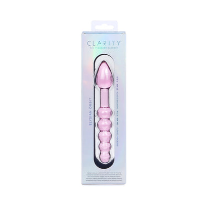 CREATIVE CONCEPTIONS - CLARITY ELYSIAN ORBIT BLUSH GLASS DILDO