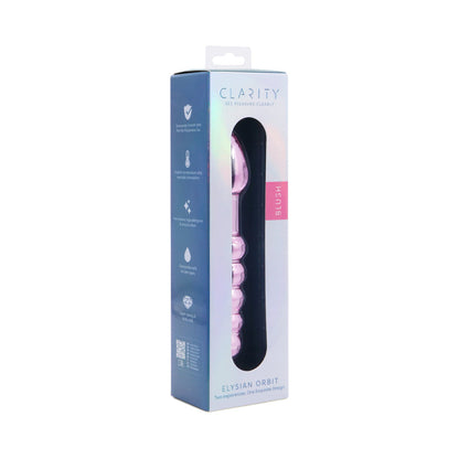 CREATIVE CONCEPTIONS - CLARITY ELYSIAN ORBIT BLUSH GLASS DILDO