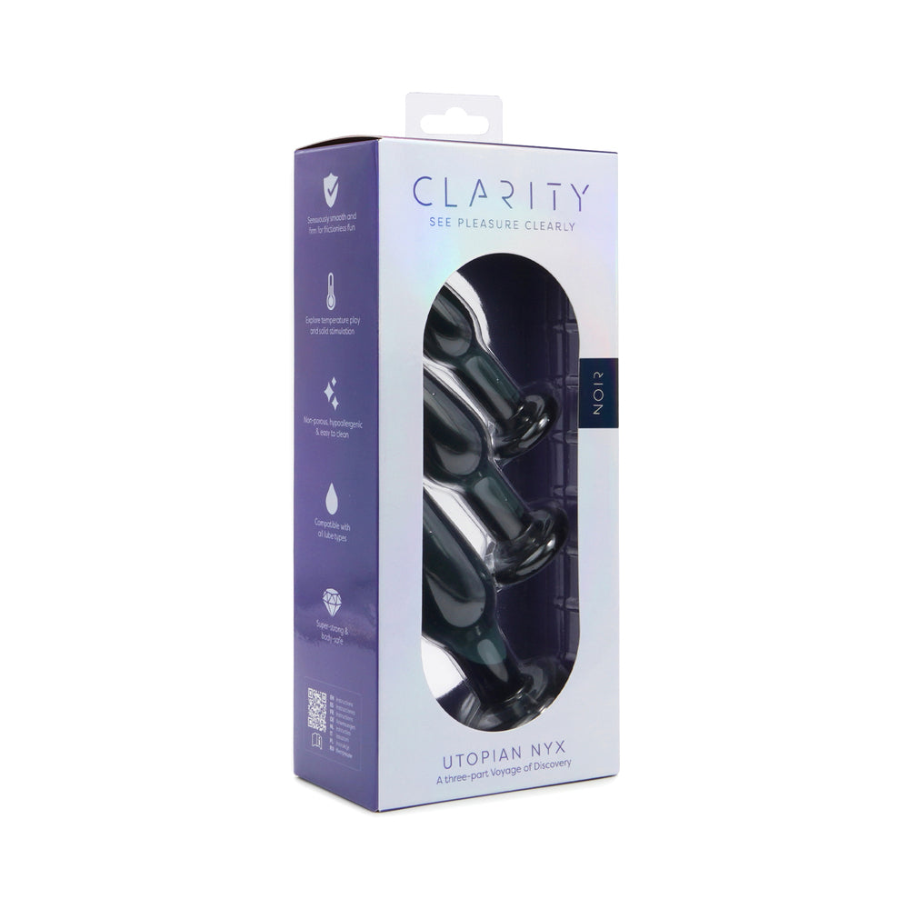 CREATIVE CONCEPTIONS - CLARITY UTOPIAN NYX NOIR GLASS PLUG SET