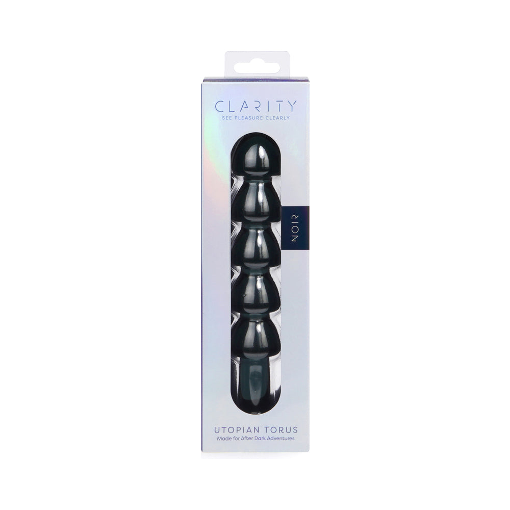 CREATIVE CONCEPTIONS - CLARITY UTOPIAN TORUS NOIR GLASS DILDO