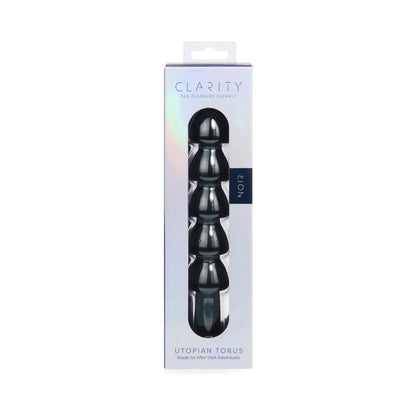 CREATIVE CONCEPTIONS - CLARITY UTOPIAN TORUS NOIR GLASS DILDO