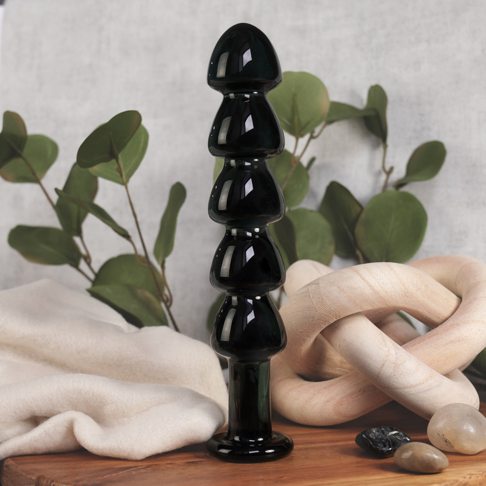 CREATIVE CONCEPTIONS - CLARITY UTOPIAN TORUS NOIR GLASS DILDO