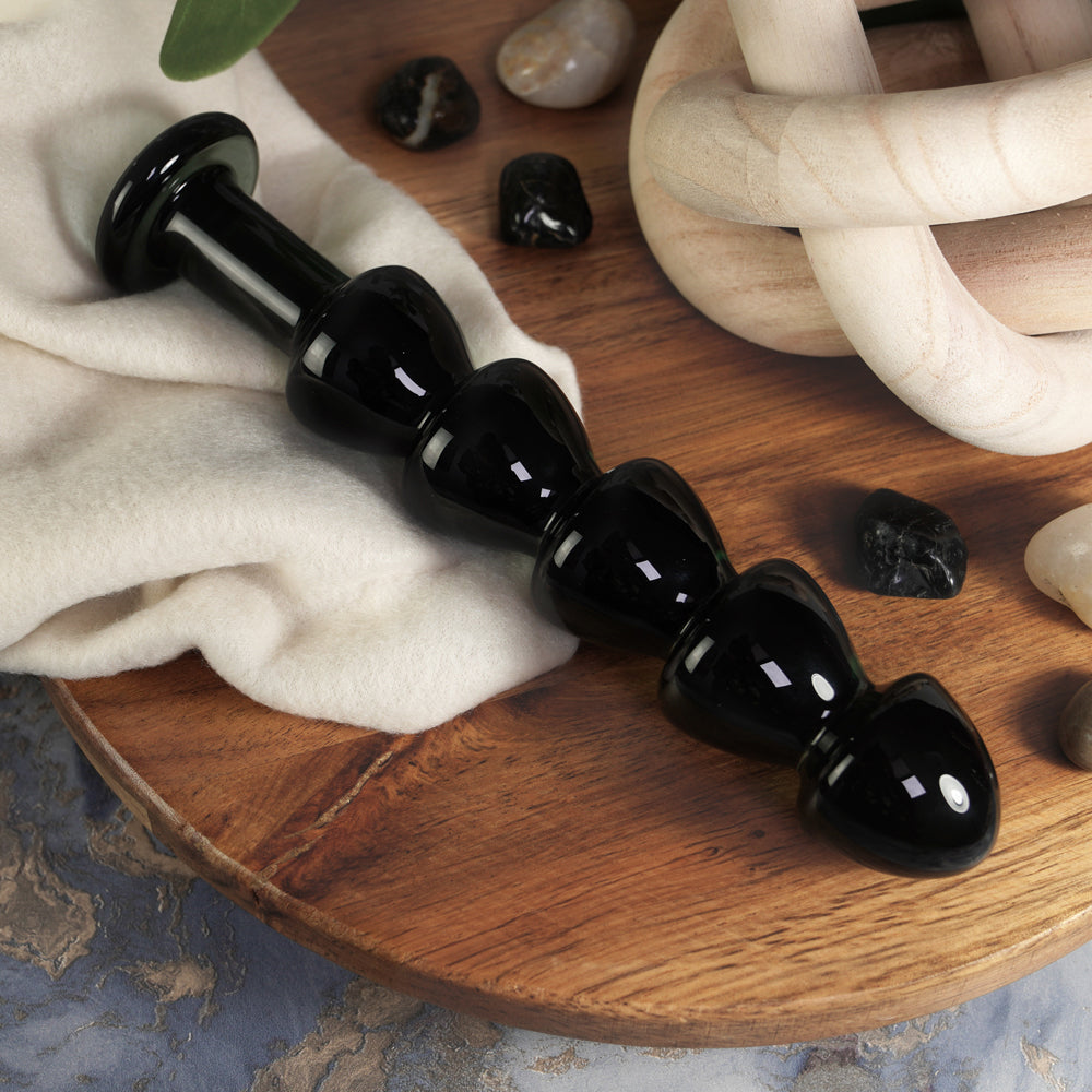 CREATIVE CONCEPTIONS - CLARITY UTOPIAN TORUS NOIR GLASS DILDO