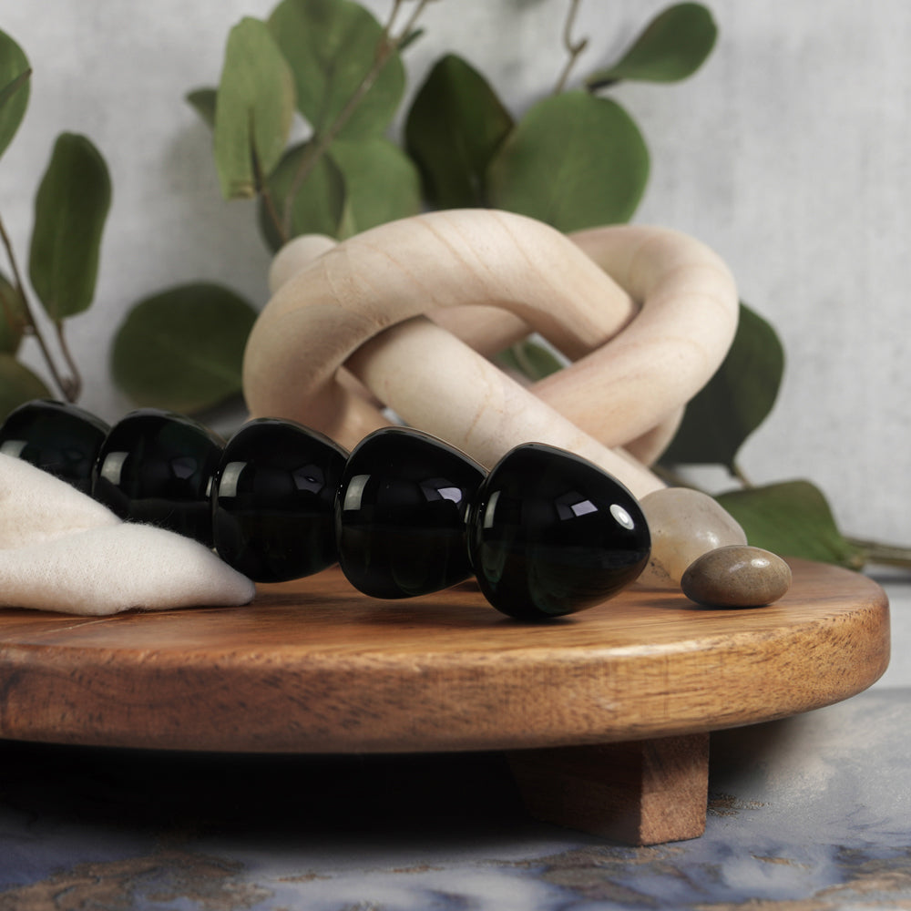 CREATIVE CONCEPTIONS - CLARITY UTOPIAN TORUS NOIR GLASS DILDO